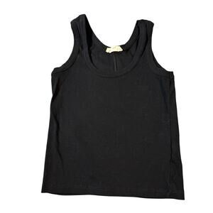 NWT Madewell Size XS Black‎ (Re)generative Cotton Ribbed Scoopneck Tank Y2K